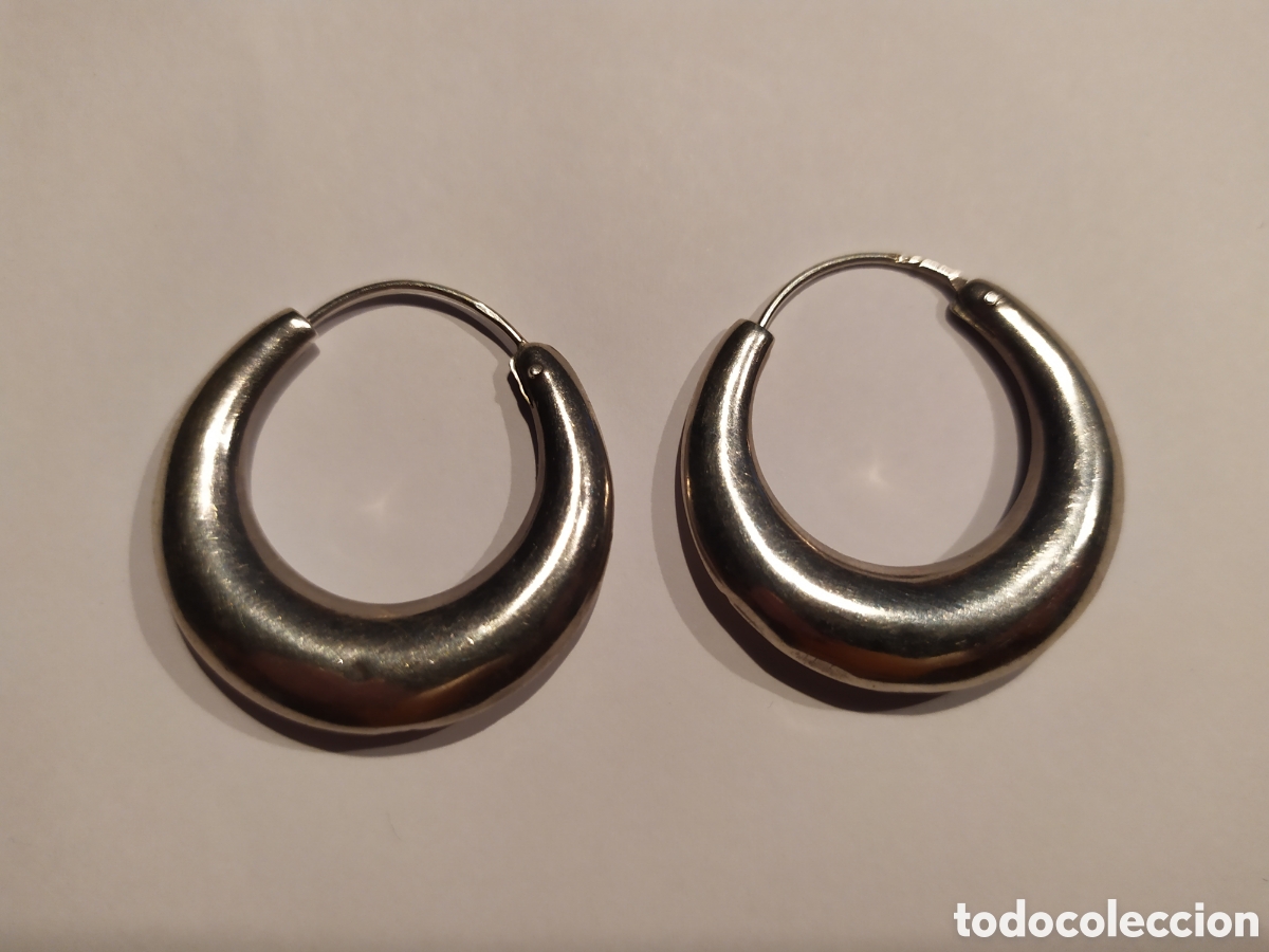 Joyeria: Modelo cl&aacute;sico de pendientes de plata. - Foto 2