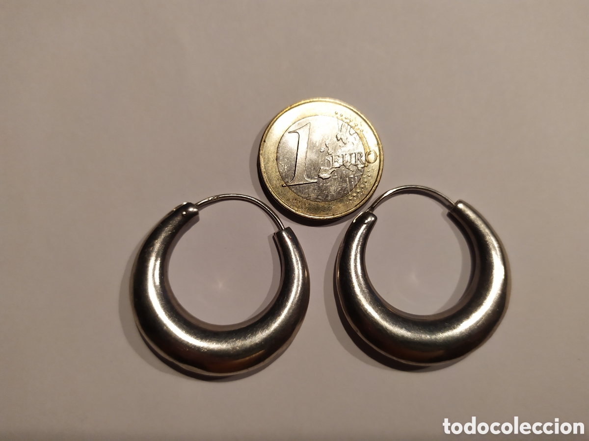 Joyeria: Modelo cl&aacute;sico de pendientes de plata. - Foto 1