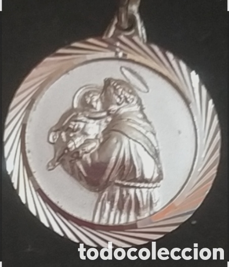 Jewelry: MEDALLA de Plata de San Antonio con el ni&ntilde;o