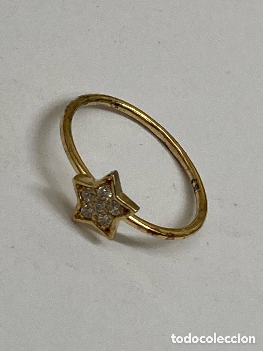 Joyeria: Anillo de plata chapado oro S58 - Foto 1