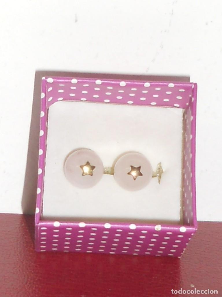 Joyeria: ANTIGUOS PENDIENTES DE CUARZO ROSA - Foto 3