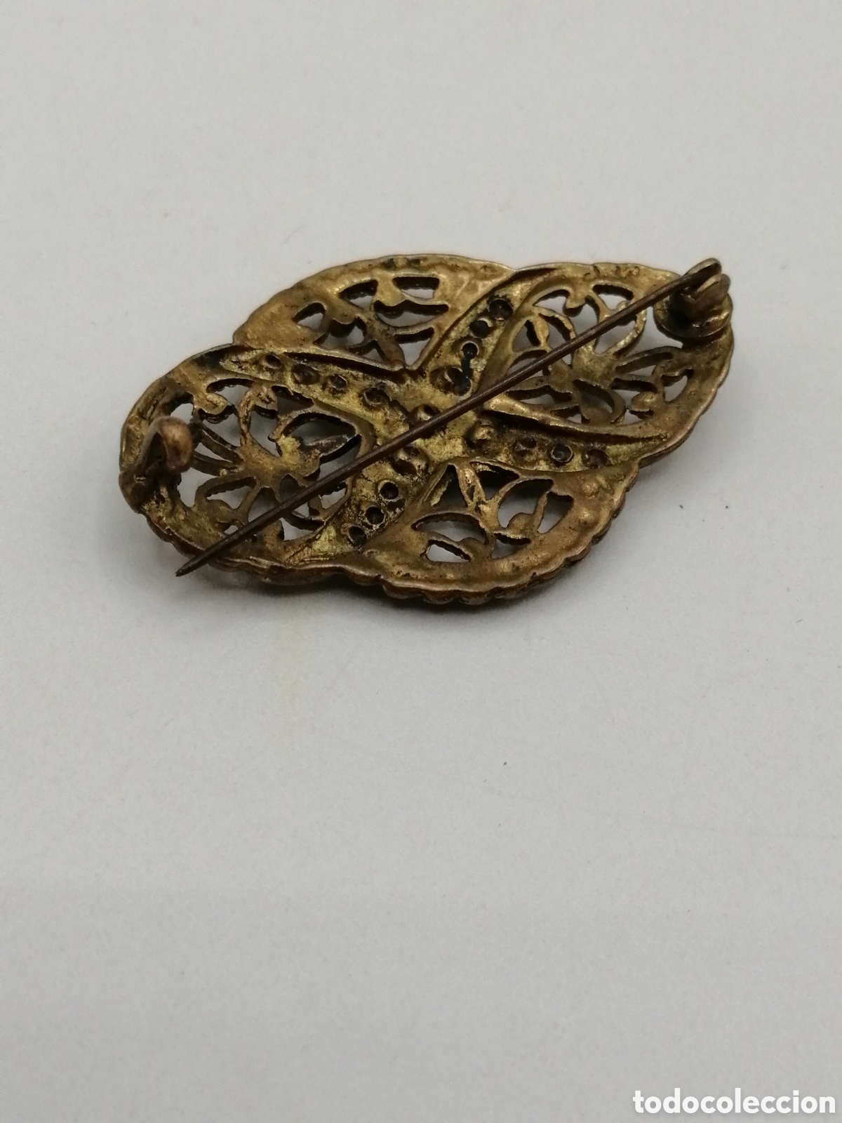 Joyeria: Broche Art Deco bronce y pedreria - Foto 2