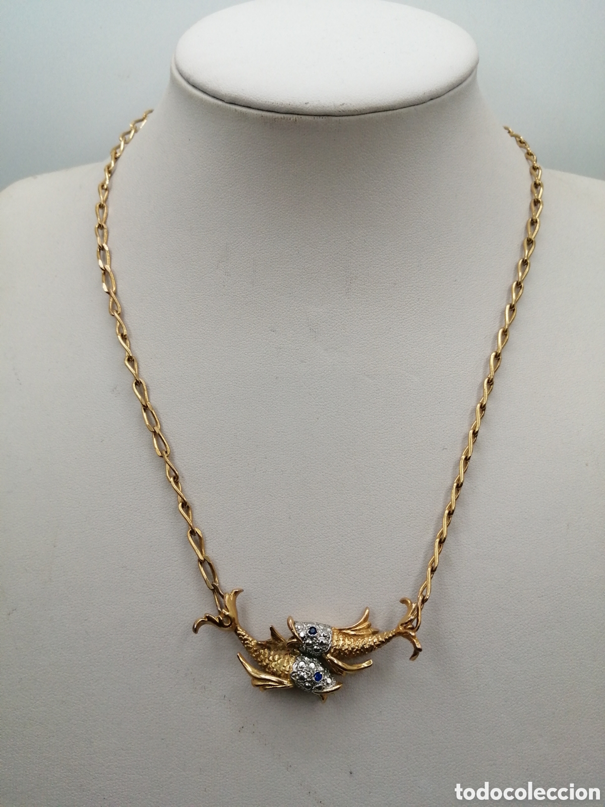 Joyeria: Collar plata chapada oro y pedrer&iacute;a - Foto 2