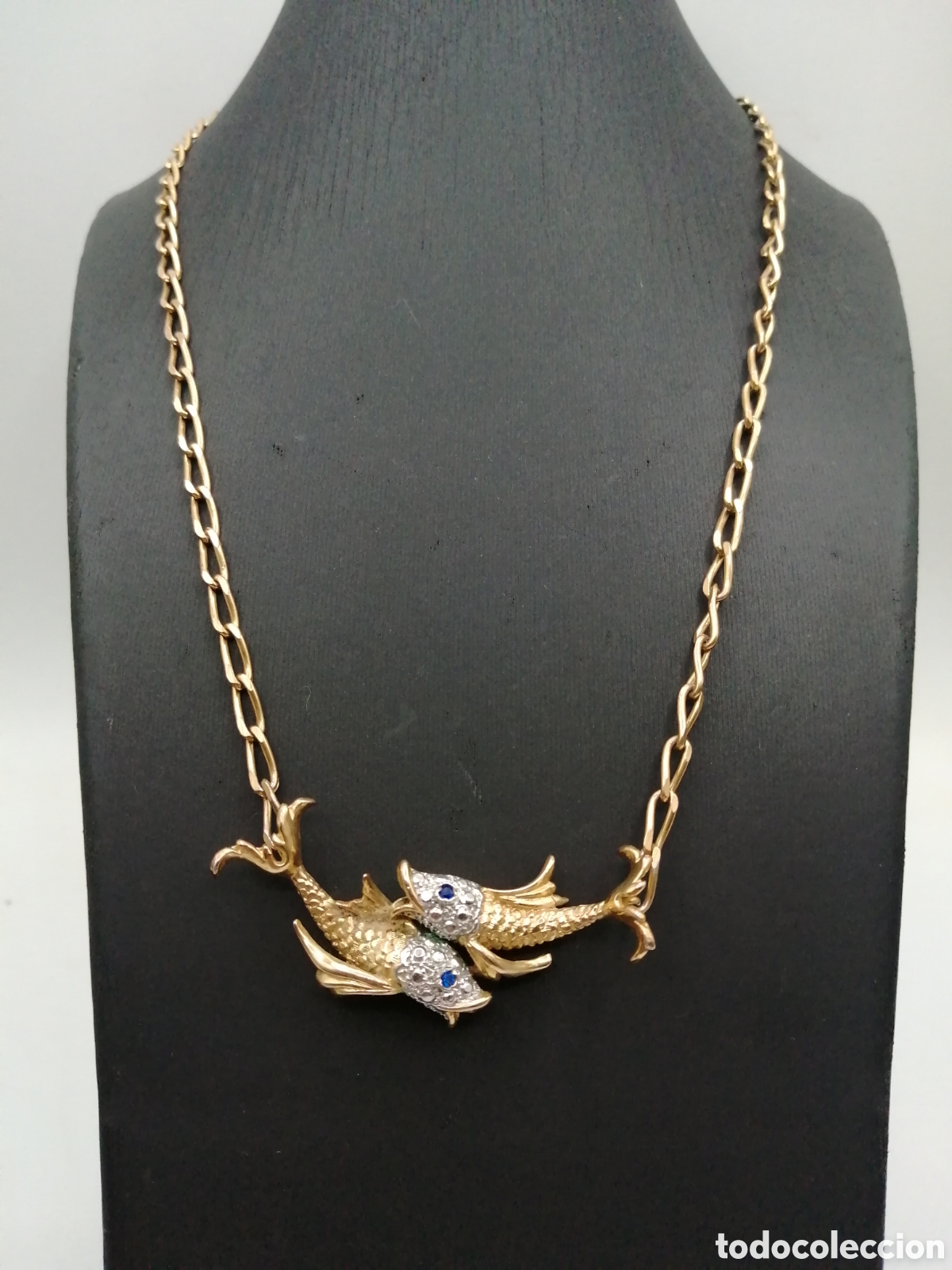 Joyeria: Collar plata chapada oro y pedrer&iacute;a - Foto 1