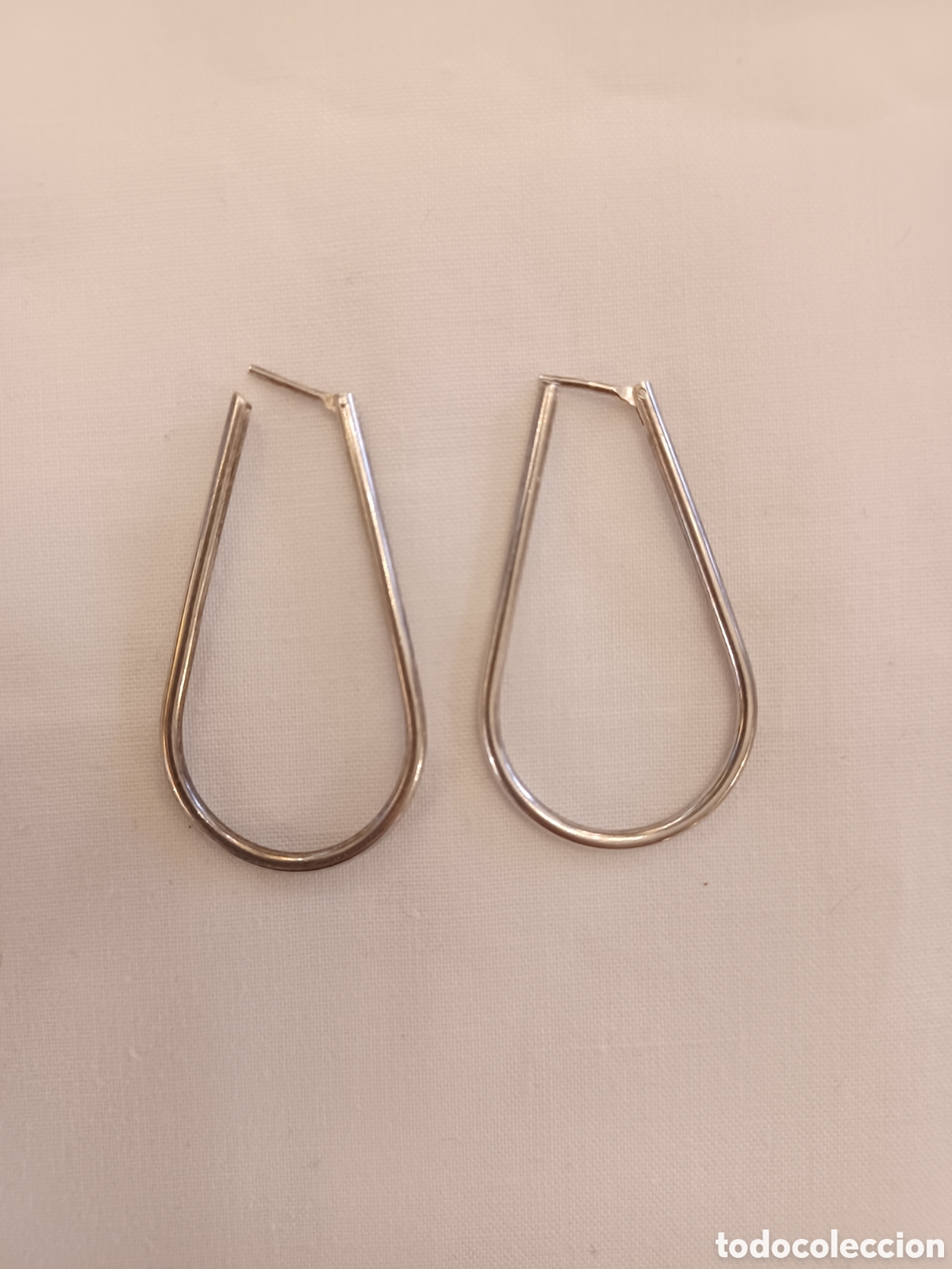 Joyeria: Pendientes de plata. 4 cm - Foto 1