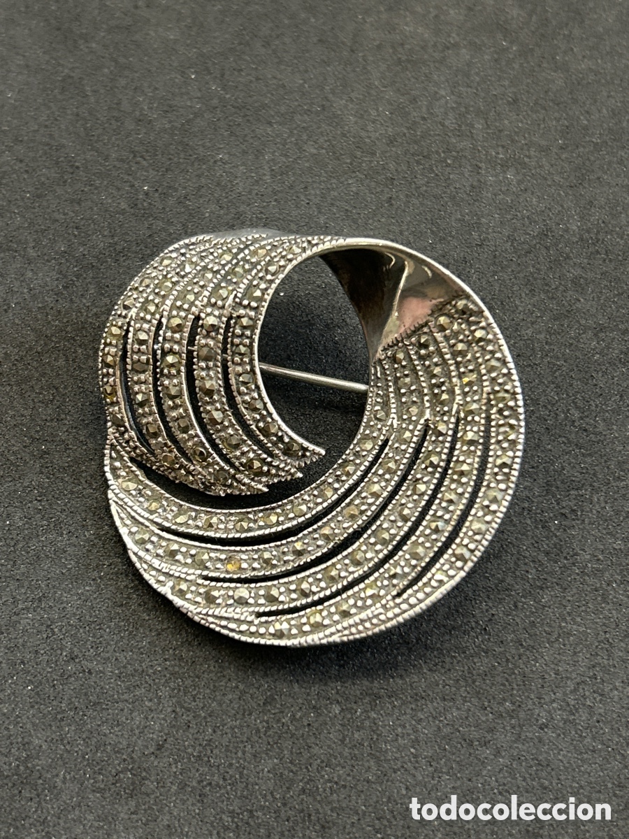 Joyeria: Broche de plata con marquesinas, punz&oacute;n 925 - Foto 3