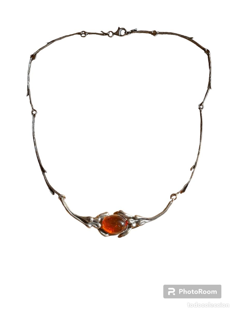 Joyeria: COLLAR DE &Aacute;MBAR Y PLATA DE LEY. - Foto 2