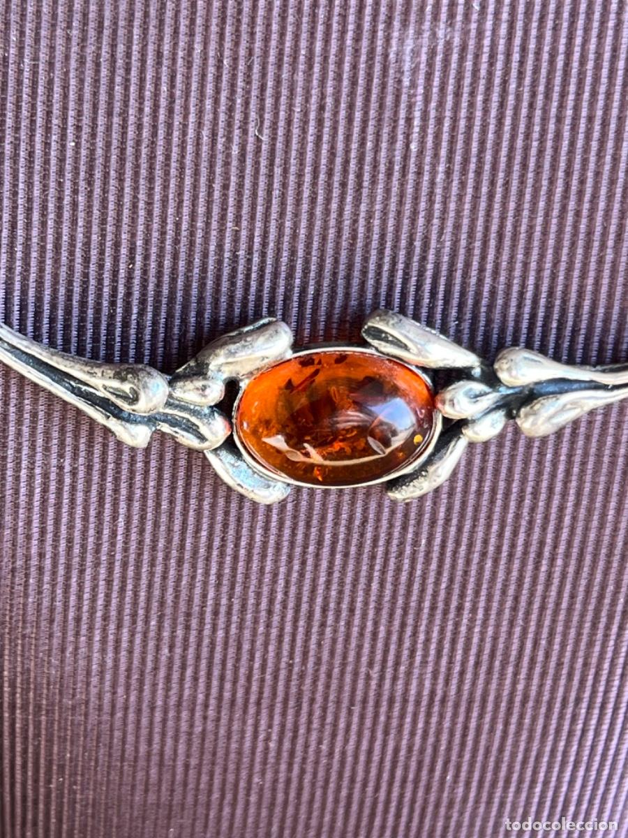 Joyeria: COLLAR DE &Aacute;MBAR Y PLATA DE LEY. - Foto 3