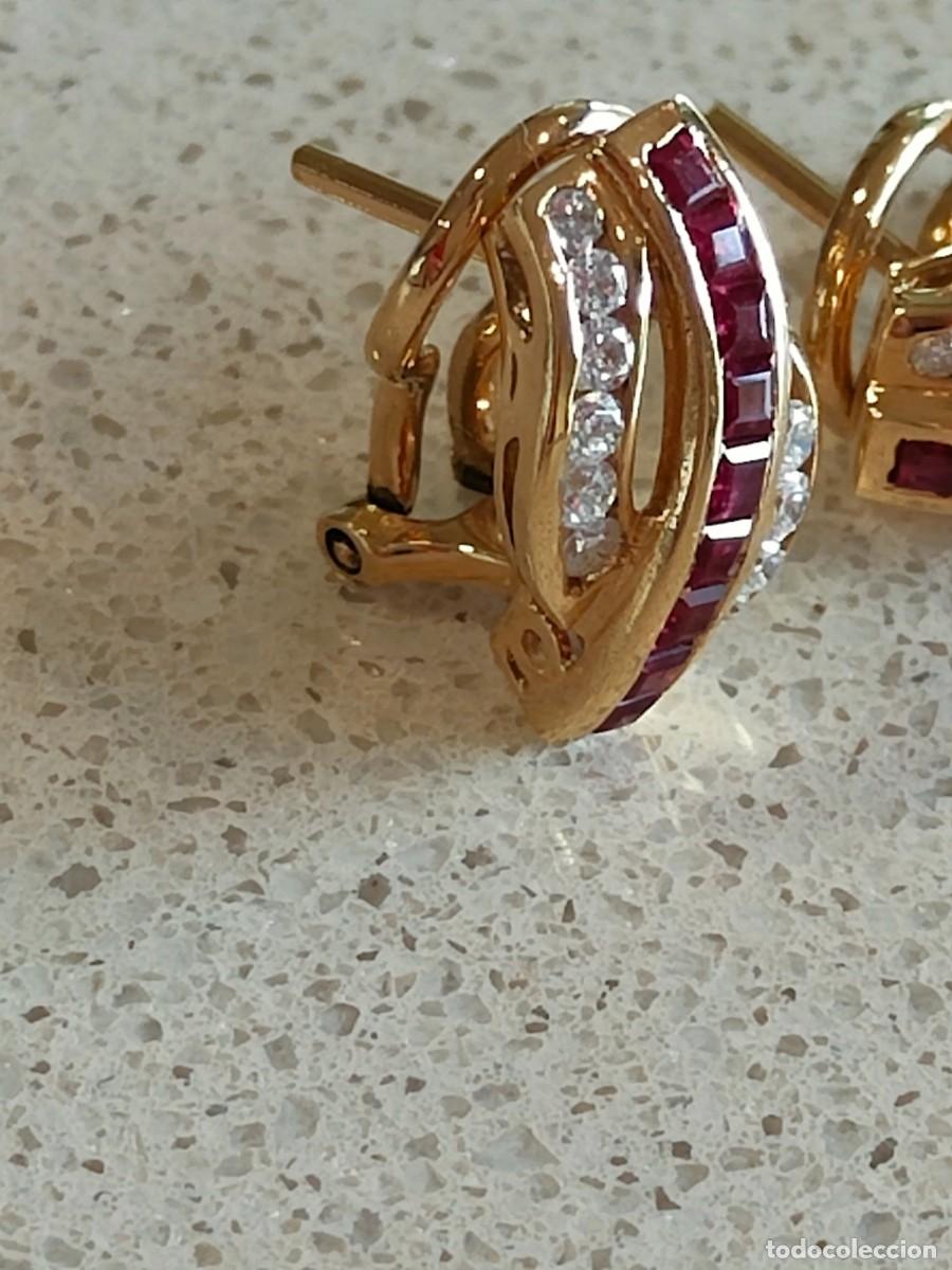 Joyeria: PENDIENTES ORO 18K RUB&Iacute;ES Y BRILLANTES - Foto 6