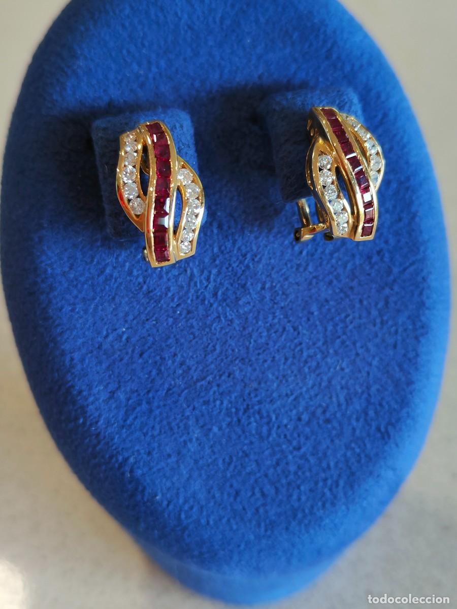 Joyeria: PENDIENTES ORO 18K RUB&Iacute;ES Y BRILLANTES - Foto 11