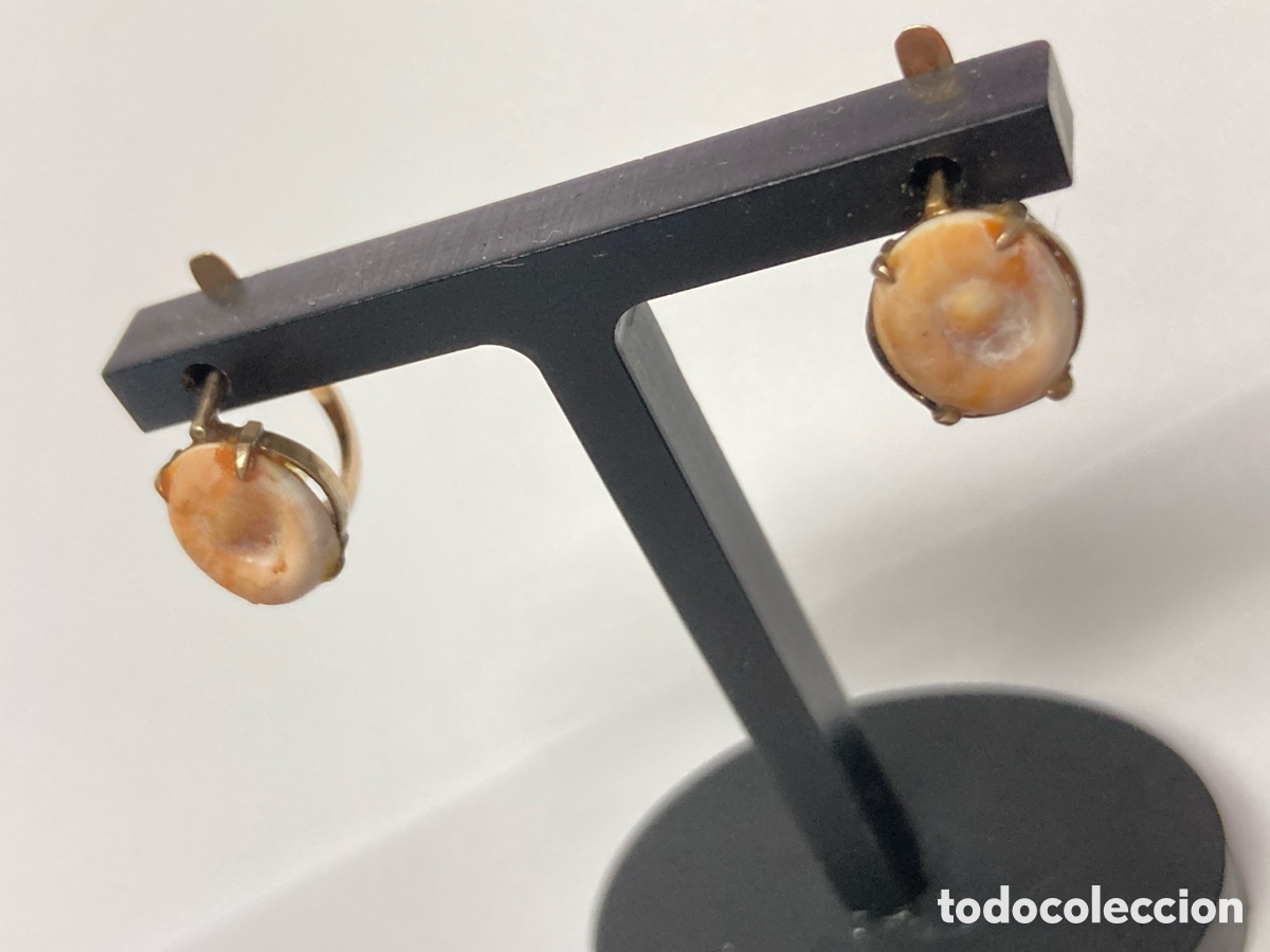 Joyeria: Pendientes oro 10k y coral. Circa 1925 / OM1 - Foto 5