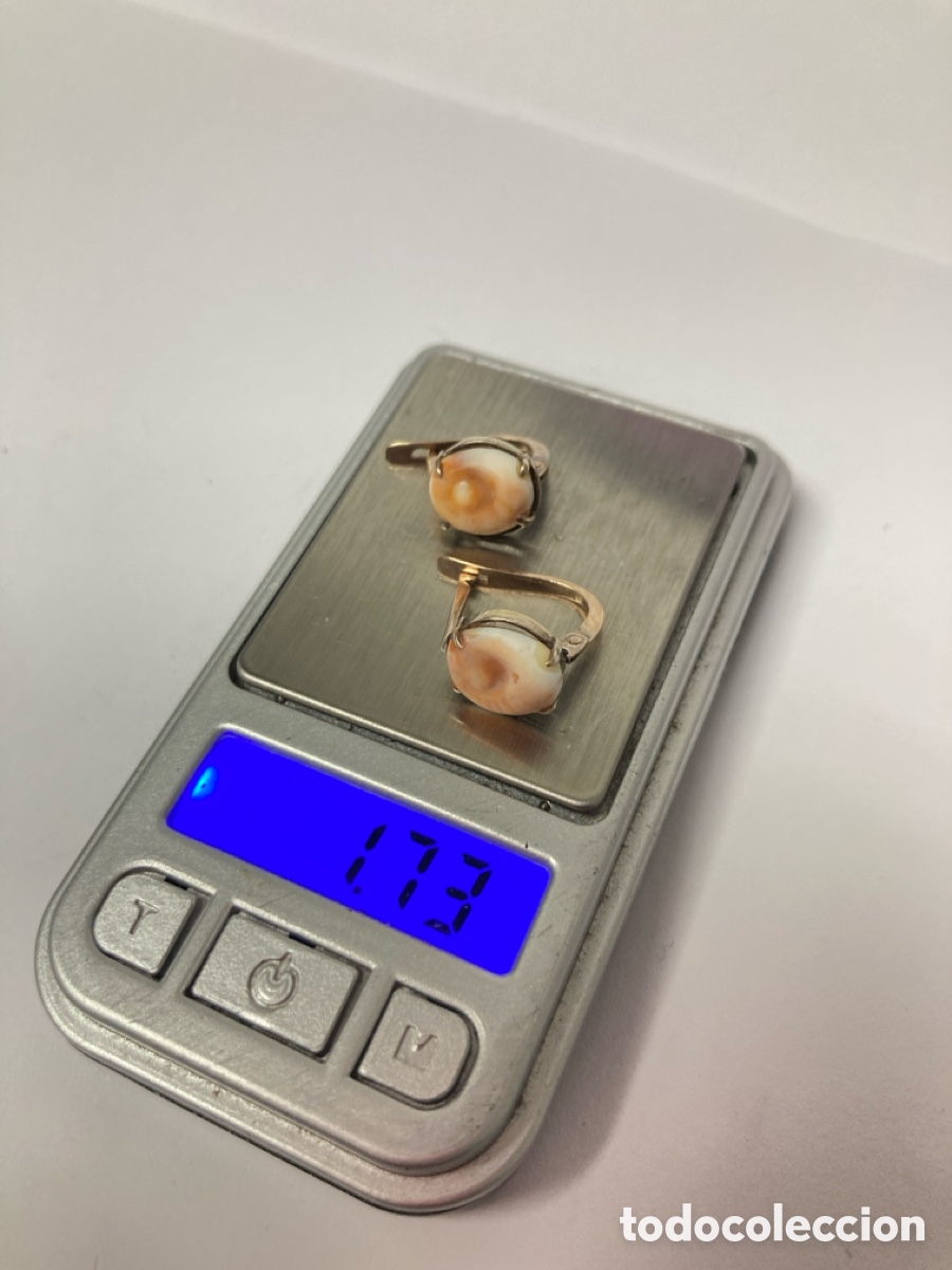 Joyeria: Pendientes oro 10k y coral. Circa 1925 / OM1 - Foto 8