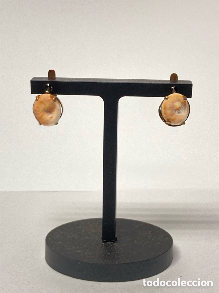 Joalharia: Pendientes oro 10k y coral. Circa 1925 / OM1