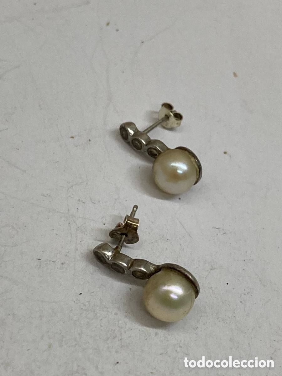 Joalharia: Pendientes de plata y perlas P101