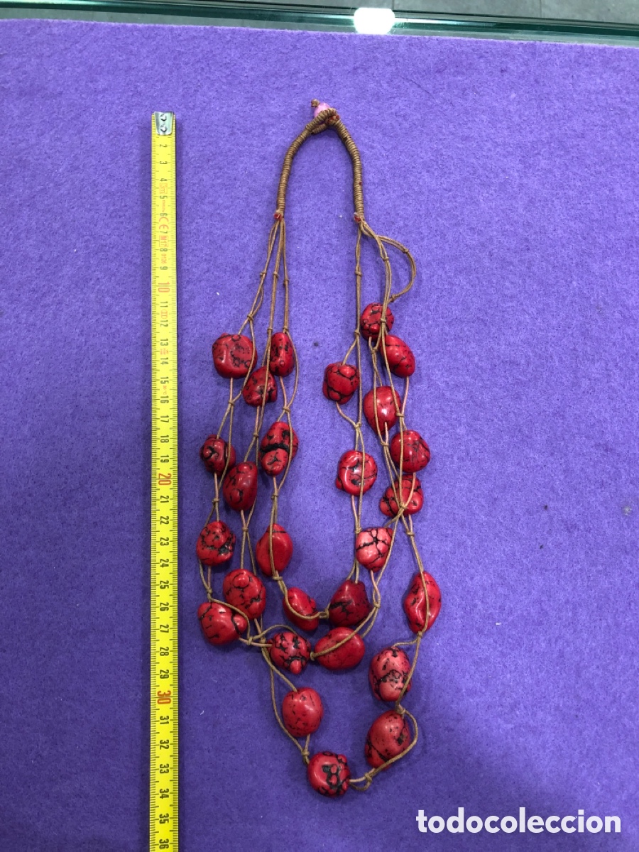 Joyeria: Collar con imitacion piedras rojas (L68) - Foto 2