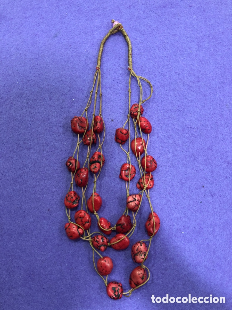Joyeria: Collar con imitacion piedras rojas (L68) - Foto 1