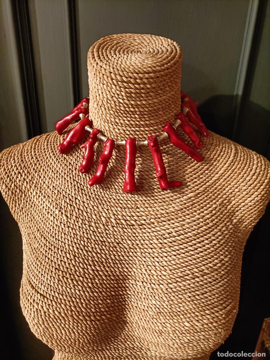 Joyeria: GARGANTILLA CORAL Y PLATA REPUJADA - Foto 1