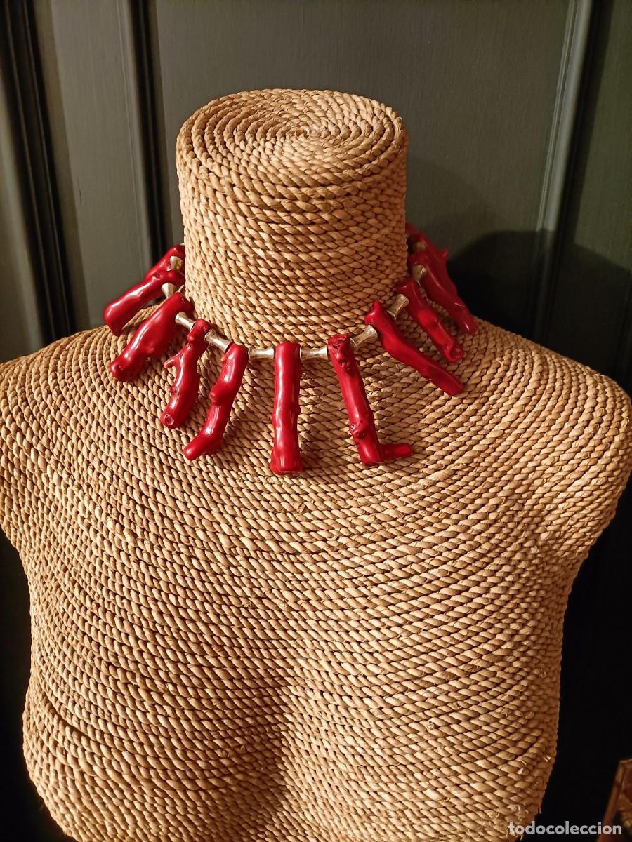 Joyeria: GARGANTILLA CORAL Y PLATA REPUJADA - Foto 2