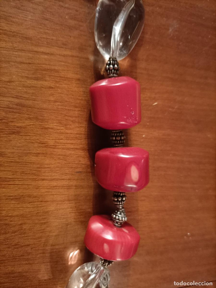 Joyeria: COLLAR - CINTUR&Oacute;N DE CORAL, CUARZO Y PLATA REPUJADA - Foto 6