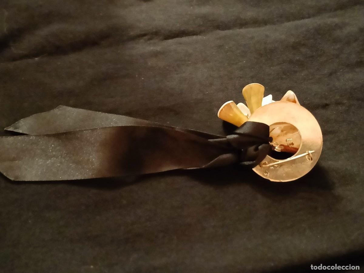 Joyeria: BROCHE DE PLATA CON CONCHAS Y CINTA DE RASO - Foto 4
