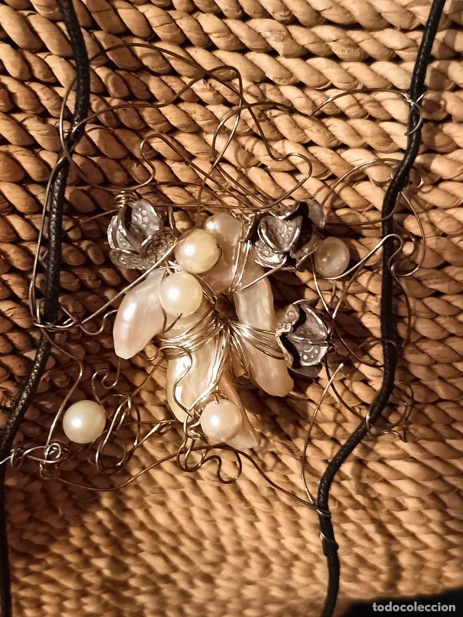 Joyeria: COLLAR PERLAS DE R&Iacute;O, PLATA Y CUERO - Foto 4