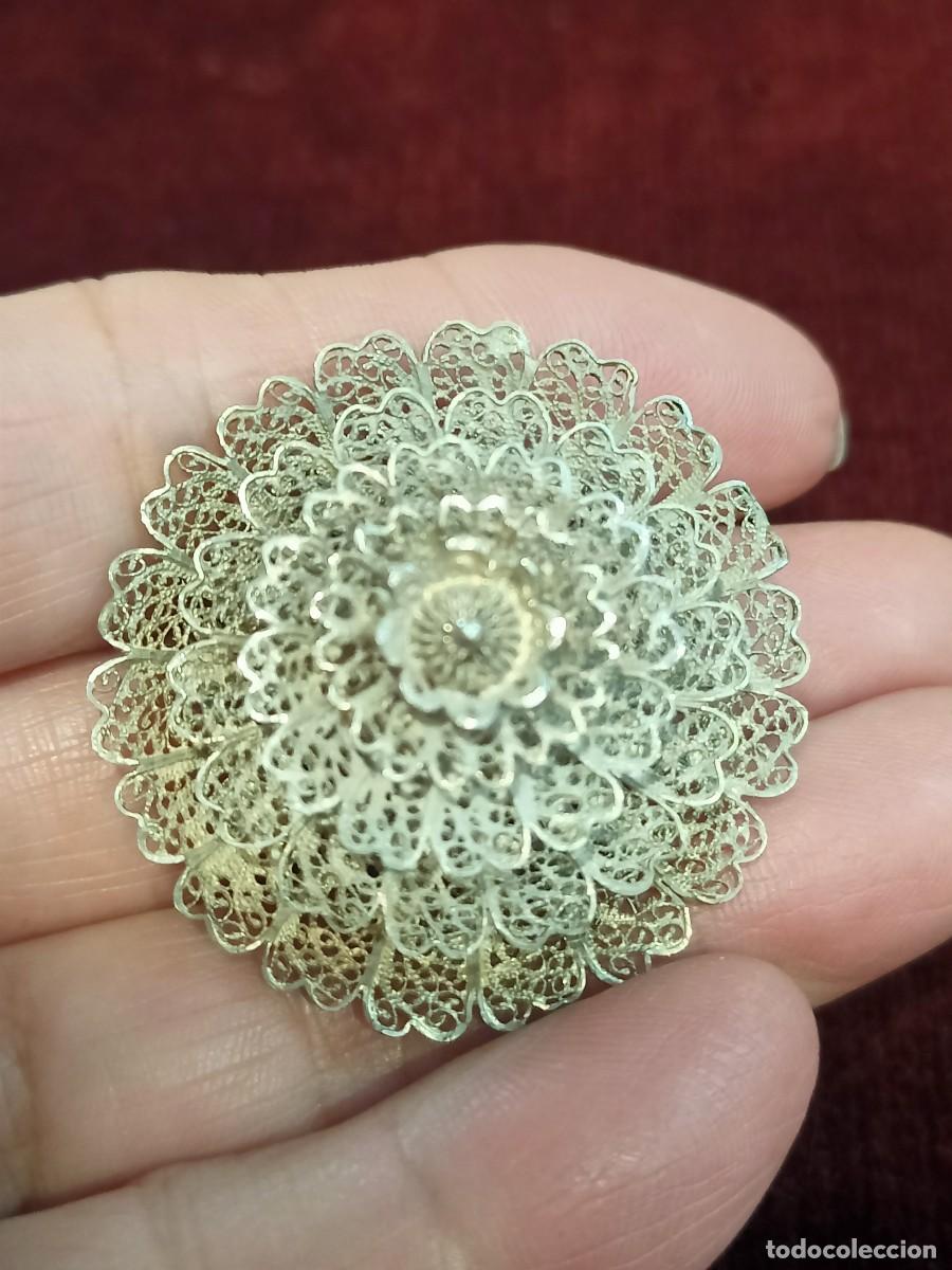 Joyeria: Broche antiguo en filigrana de plata. REF-2089 - Foto 2