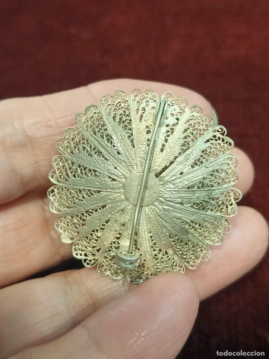 Joyeria: Broche antiguo en filigrana de plata. REF-2089 - Foto 3