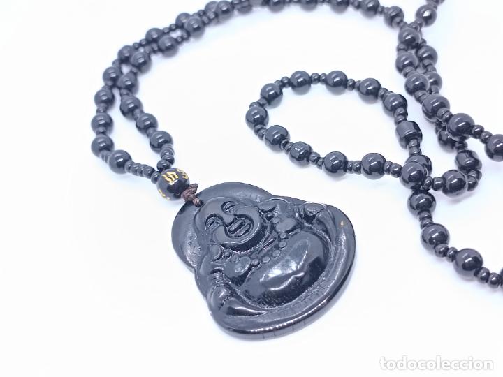 Joyeria: Bonito collar tallado con buda tallado con cuencas entrelazadas - Foto 4