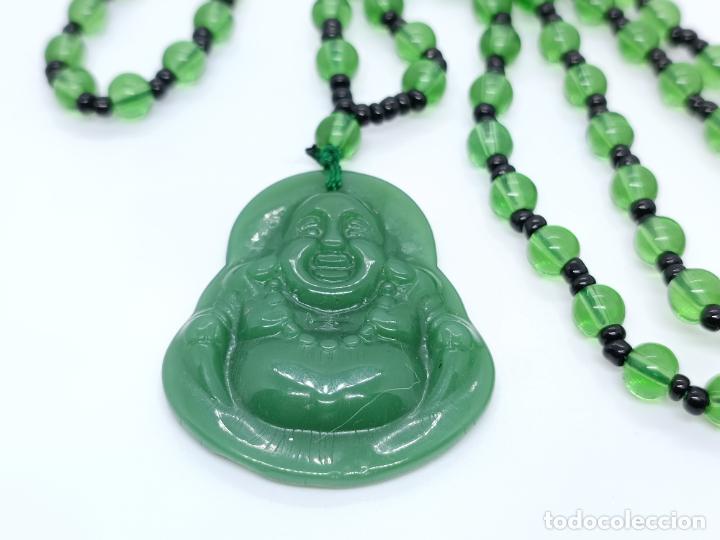 Joyeria: Bonito collar tallado con buda tallado con cuencas entrelazadas - Foto 2