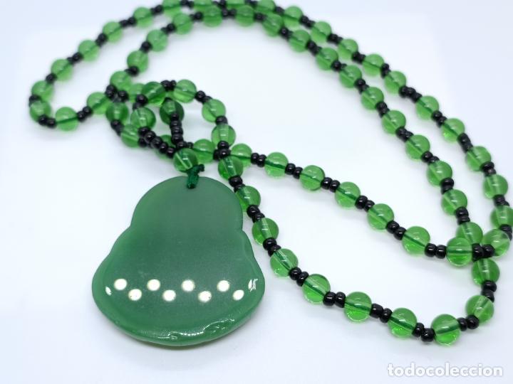 Joyeria: Bonito collar tallado con buda tallado con cuencas entrelazadas - Foto 3