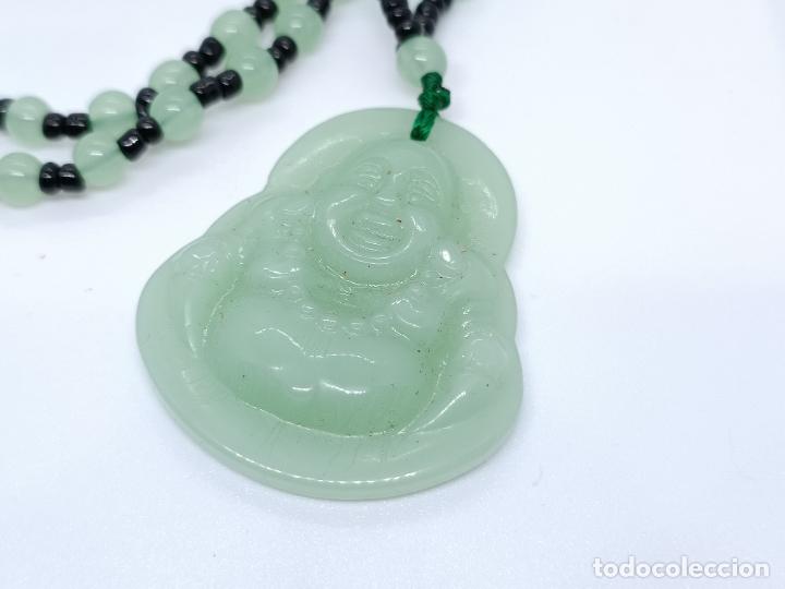 Joyeria: Bonito collar tallado con buda tallado con cuencas entrelazadas - Foto 3