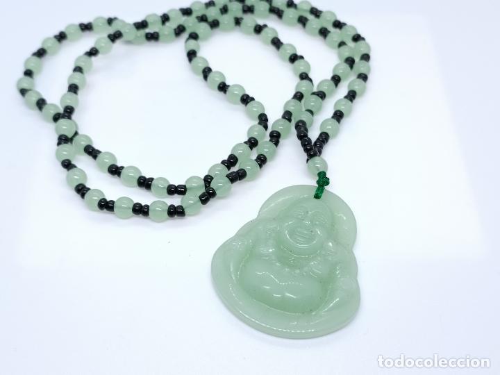 Joyeria: Bonito collar tallado con buda tallado con cuencas entrelazadas - Foto 1