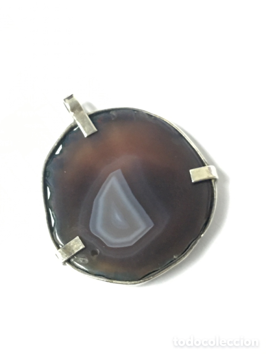 Joyeria: Colgante de plata y &aacute;gata marron/C51 - Foto 2