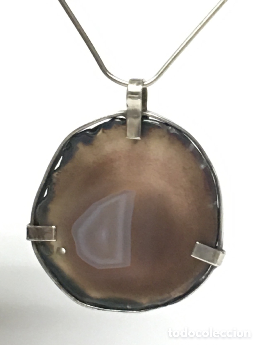 Joyeria: Colgante de plata y &aacute;gata marron/C51 - Foto 3