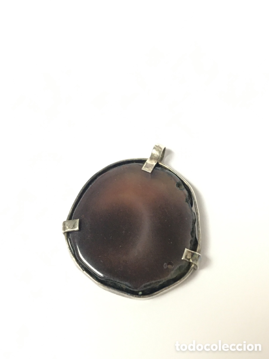 Joyeria: Colgante de plata y &aacute;gata marron/C51 - Foto 1