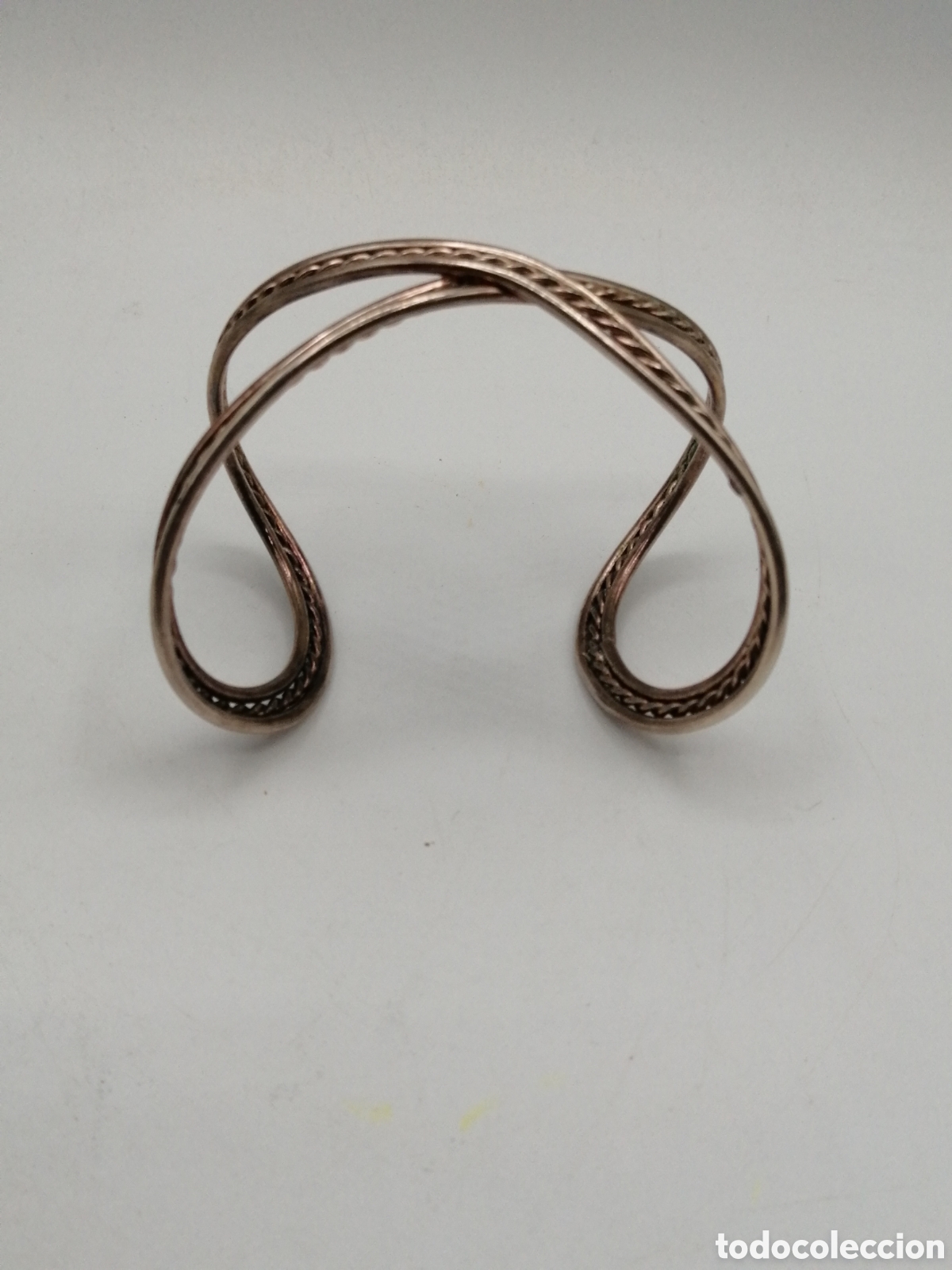Joyeria: Pulsera brazalete metal plateado - Foto 4