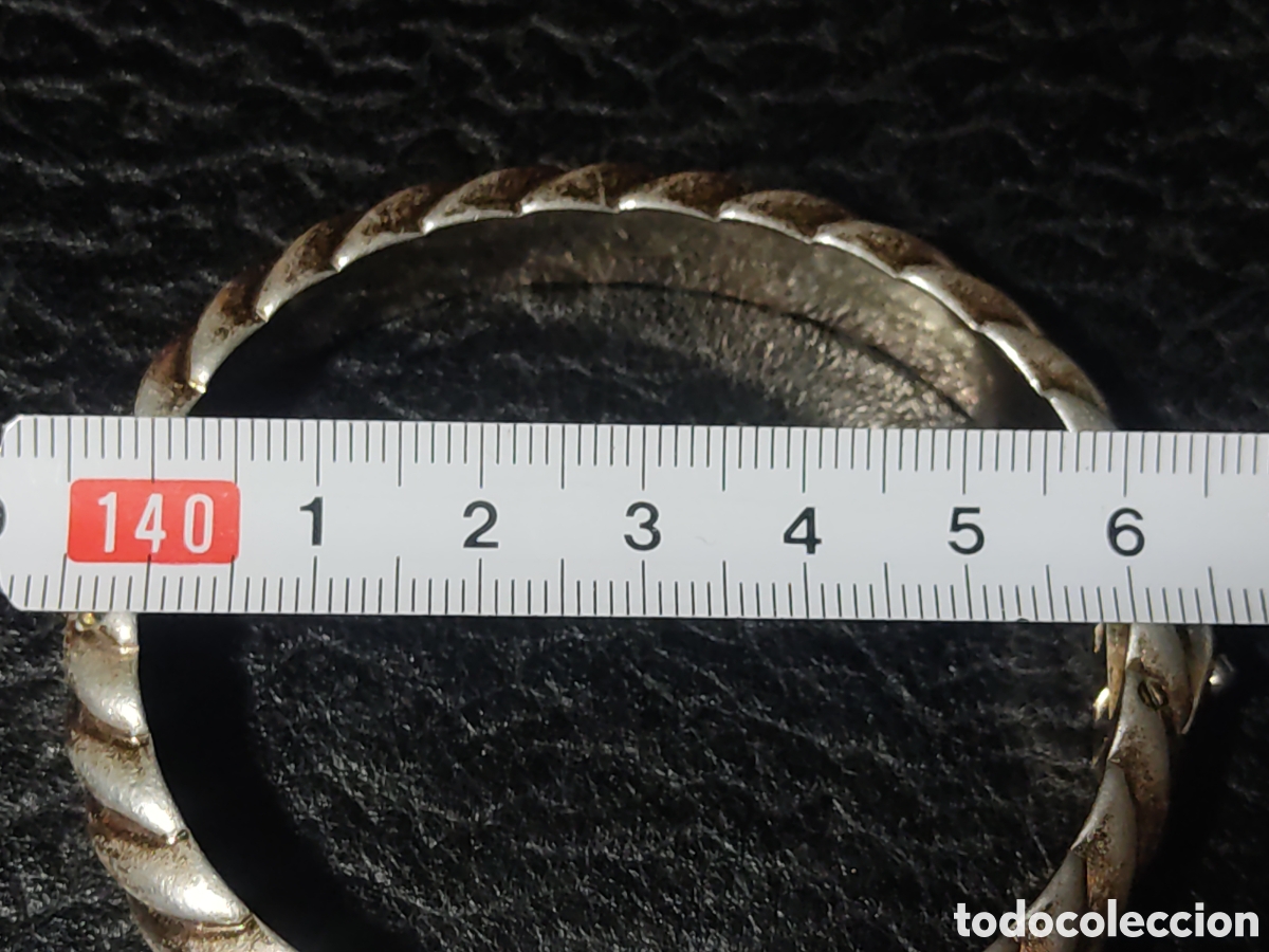 Joyeria: Pulsera plateada con cierre seguridad.Vintage. - Foto 5