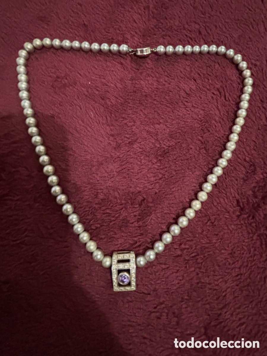 Joyeria: Collar perlas colgante central de plata - Foto 2