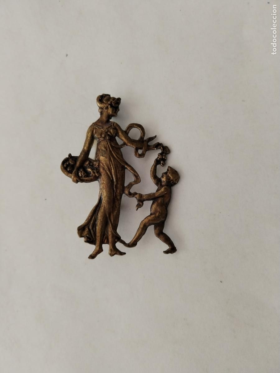 Joyeria: antiguo broche de plata dorada - Foto 3