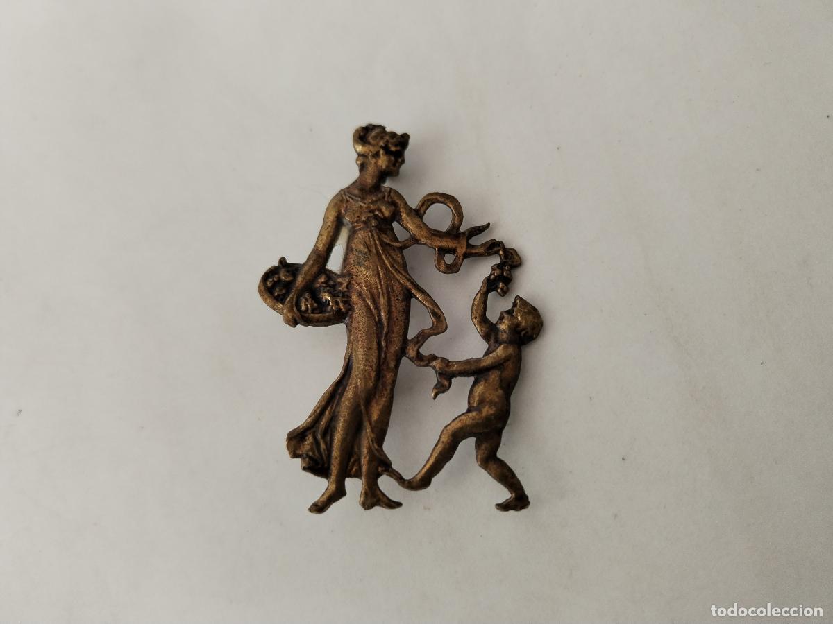 Joyeria: antiguo broche de plata dorada - Foto 1