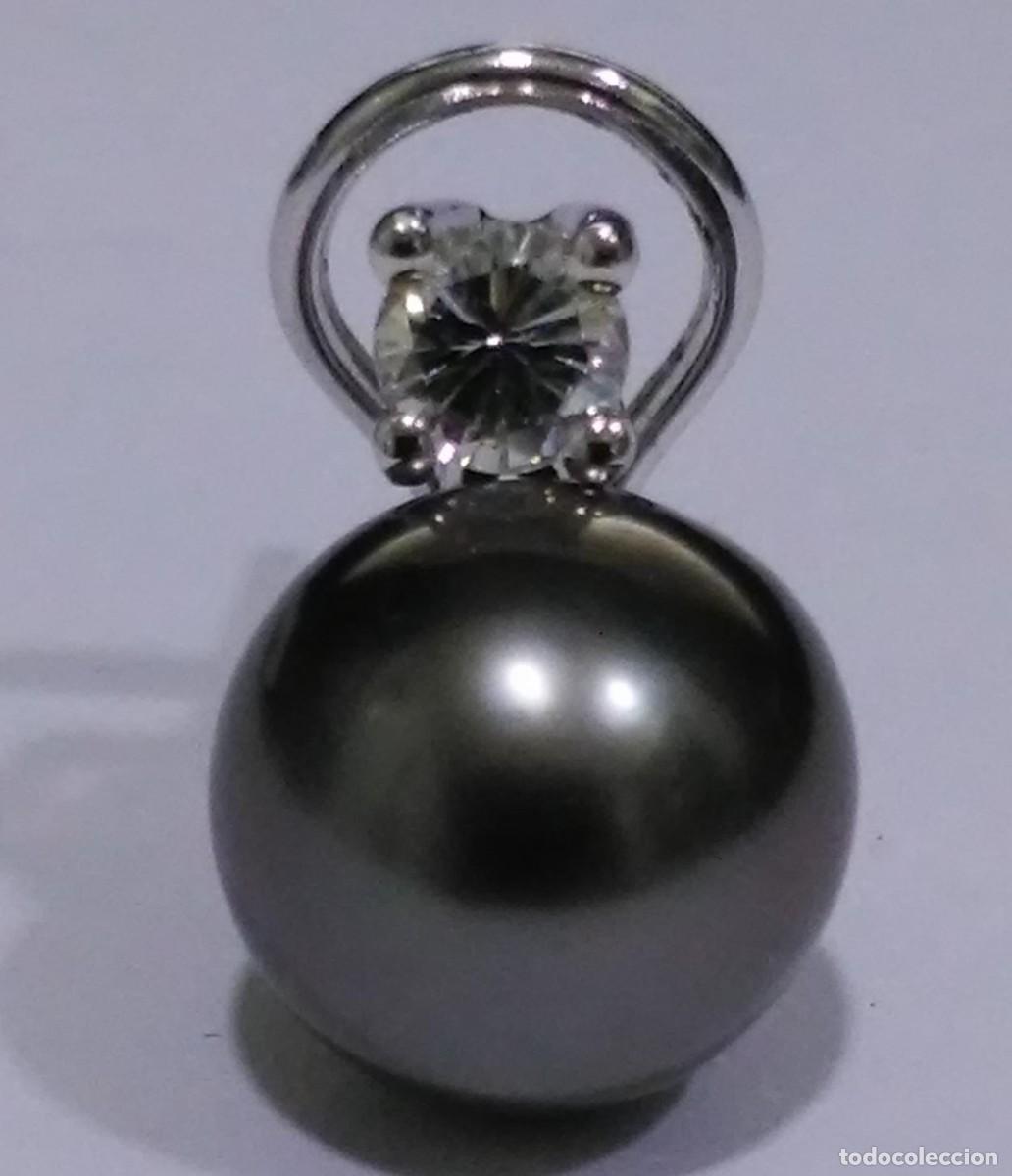 Joyeria: pendientes perla de tahiti y diamante - Foto 3