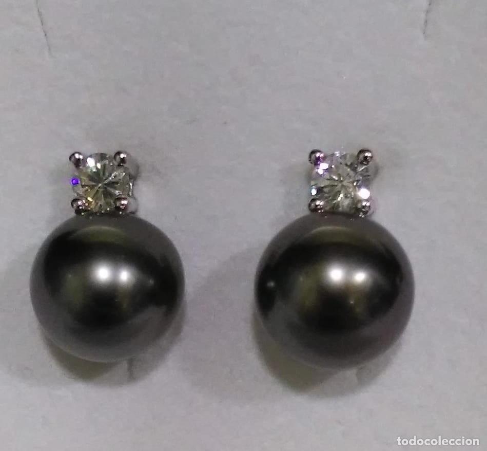 Joyeria: pendientes perla de tahiti y diamante - Foto 4