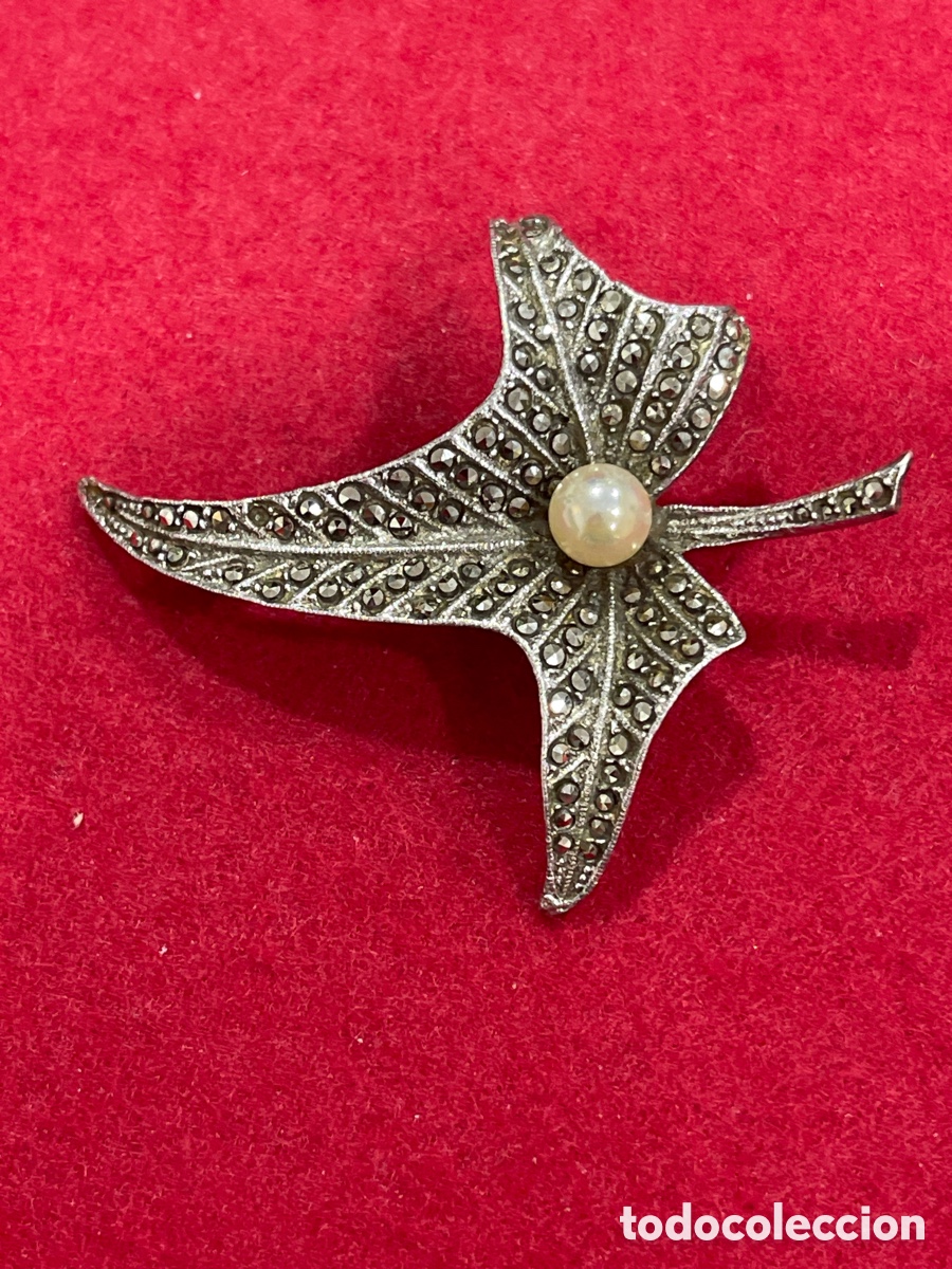 Joyeria: Bonito broche en plata de ley contrastada y Marquesitas. - Foto 1