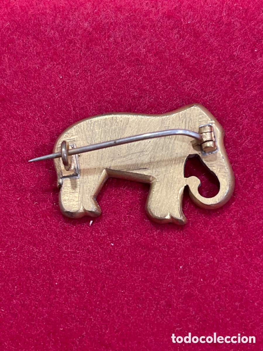 Joyeria: Broche esmaltado en forma de elefante. - Foto 2