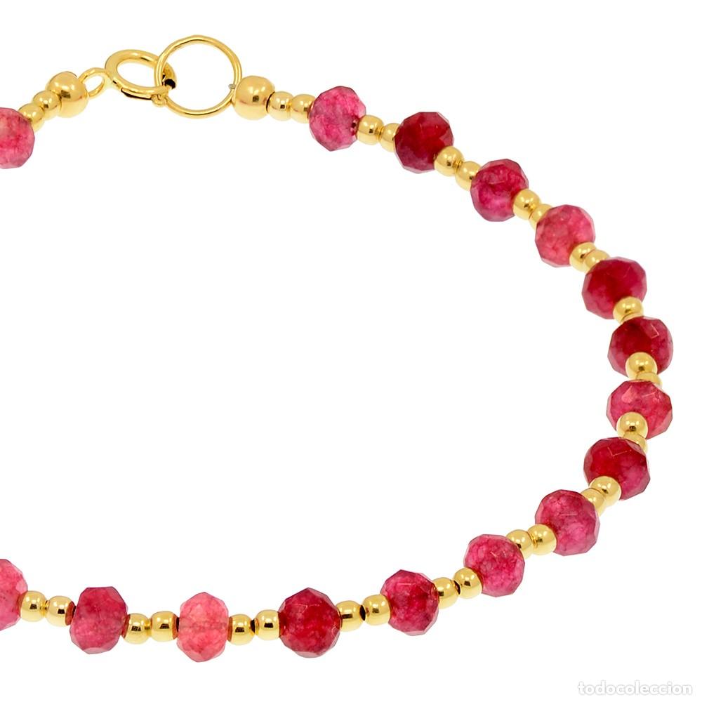 Joyeria: PULSERA DE ORO AMARILLO 18K Y RUB&Iacute; - Foto 5