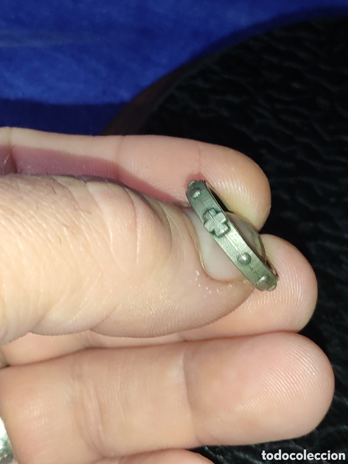 Joyeria: Anillo rosario de dedo antiguo. - Foto 2