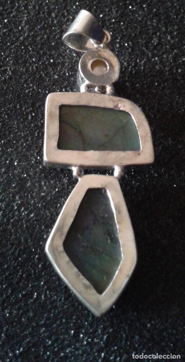 Joyeria: COLGANTE CON LABRADORITA TORNASOL Y SIMIL PERLA - Foto 4