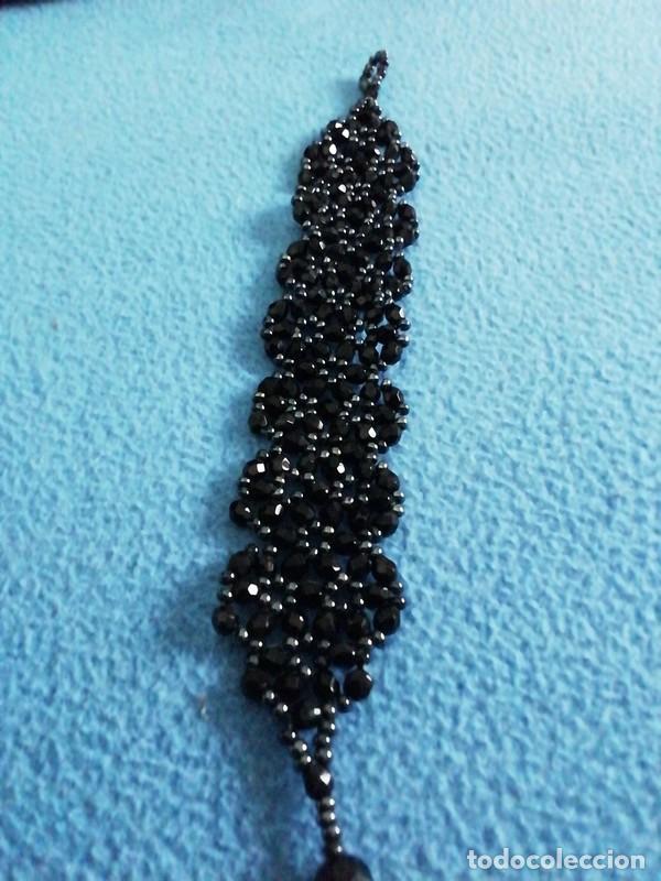 Joyeria: Pulsera de abalorios negros hecha a mano - Foto 1