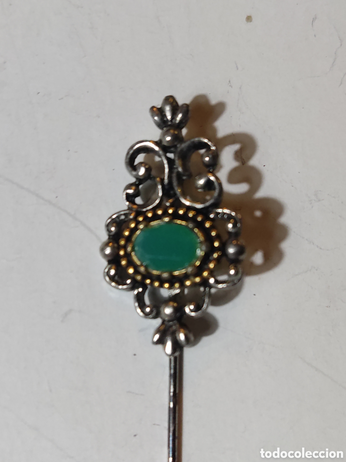 Joyeria: Alfiler plata con piedra verde - Foto 2