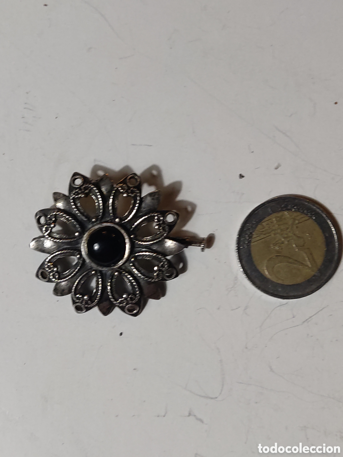 Joyeria: Broche plata con piedra negra - Foto 2